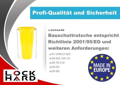 Schuttrutschen Set - komplett mit Einfülltrichter und Rahmen